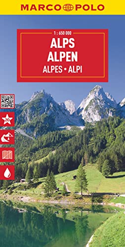MARCO POLO Reisekarte Alpen 1:650.000 (Marco Polo Maps) von MAIRDUMONT